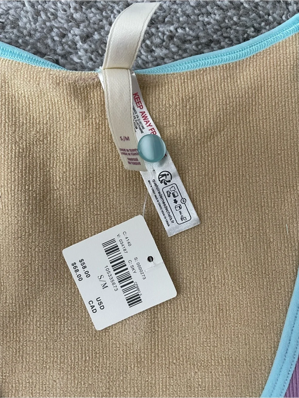 Anthropologie LyreBird Pastel Cropped Cami Sz S/M